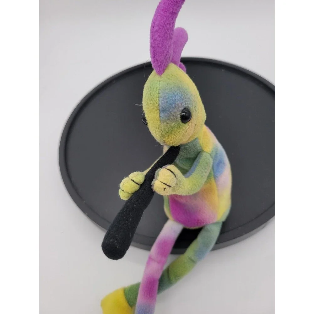 Vintage 1998 Plush Stuffed Kokopelli Bean Doll Playing Flute Multi-colored